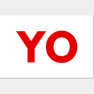 Red YO design from pizza truck Posters and Art